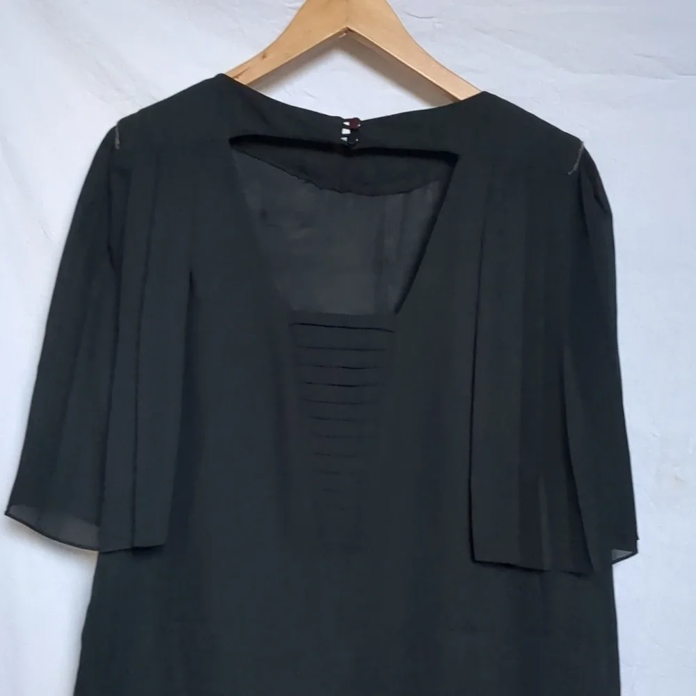 Tobi dress vintage Black cutout beaded sz Small - Picture 8 of 12